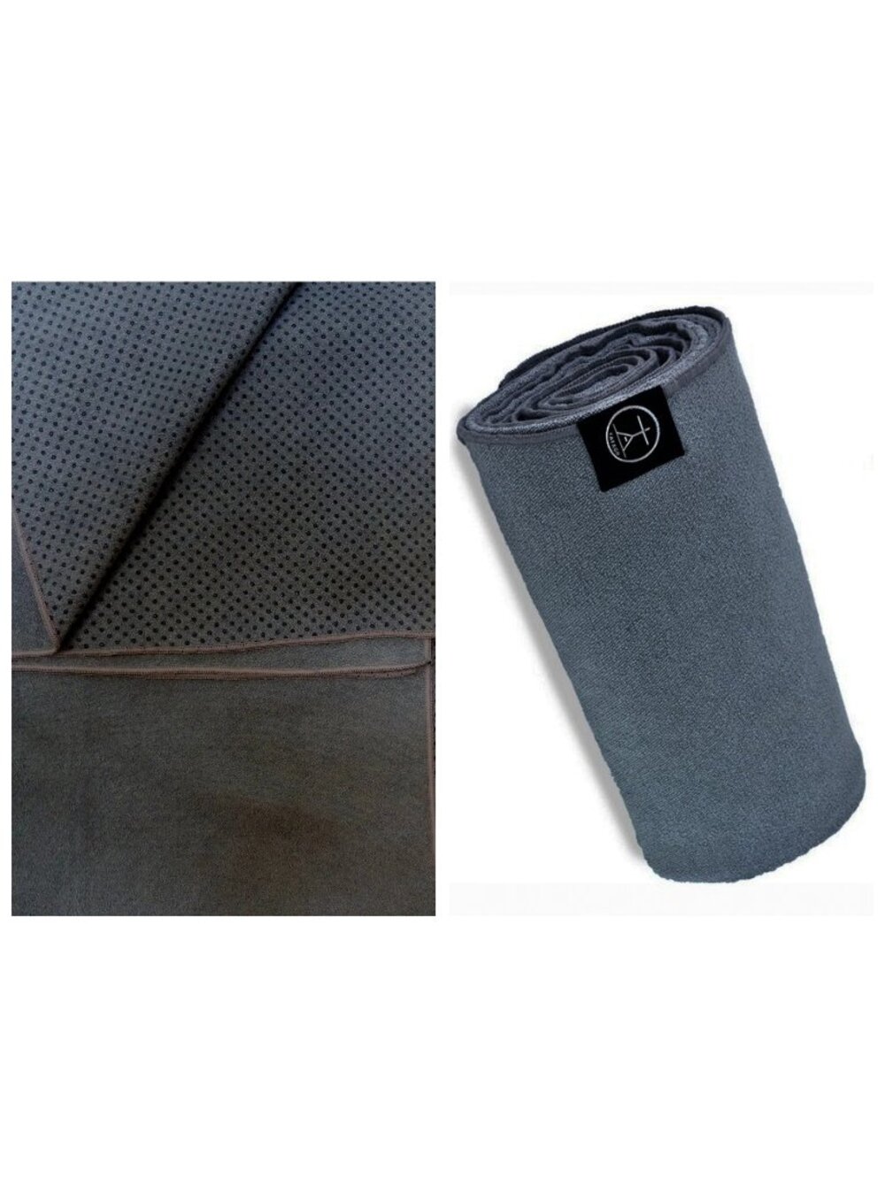 Tatago 72" Yoga Mat Towel Hot Yoga, Bikram, Sweaty Practice Storm Gray One Use